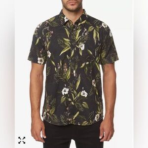 O'Neill Men's Bali Hi Floral Button Up Short Sleeve Shirt Hawaiian Men’s XL